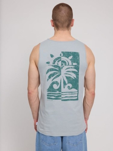 Tanktop Back Print ice blue palm1